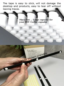 咖啡膠囊存放架展示架，適用於豆莢、杯子和 Dolce Gusto 膠囊 - 黑色 - 查看 8