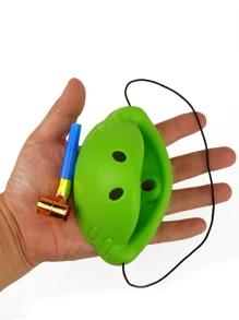 1pc Frog Tongue Design Random Cat Teaser Toy For Cat For Interaction - Green - View 3