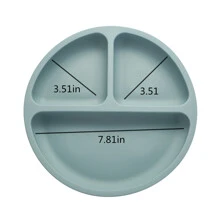 1 件 3 格硅胶盘圣诞礼物 - 霧霾藍 - 查看 2