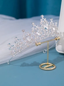 Vương miện trang trí bằng kim cương giả hoàng gia - Bạc - Xem 3