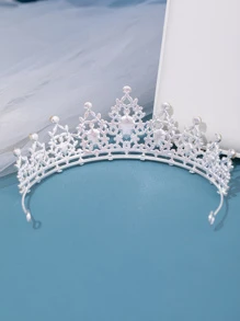 Vương miện trang trí bằng kim cương giả hoàng gia - Bạc - Xem 4