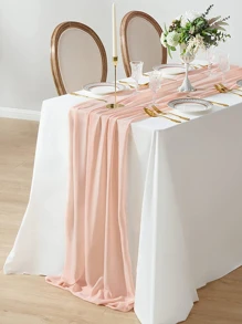 chiffon table runner for wedding & parties - Dusty Pink - View 1
