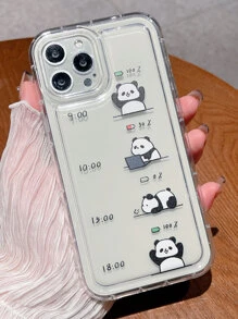 卡通熊貓印花透明手機殼 - 彩色 - 查看 2