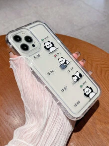 卡通熊貓印花透明手機殼 - 彩色 - 查看 3