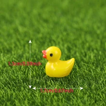 10 piezas Decoración de pato de dibujos animados jardín - Multicolor - Ver 8