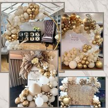 10/109pcs Decorative Balloon Garland - Gold - View 3