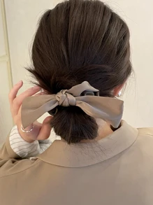 3pcs Bow Decor Scrunchies For Daily Use For Women Hairstyles Casual Cute Hair Ties Scrunchy Hair Ties, Gifts Ponytail Head Accessories Elastic Band Beauty Home Hair Accessories Hair Rubber Bands - Multicolor - View 3