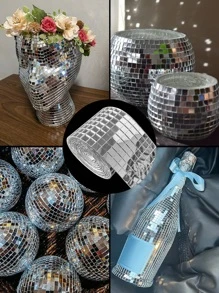 1/5 Cuộn 1960 Miếng Dán Gương Khảm Bạc, Gương Trang Trí Kính Đa Năng Treo Tường Trang Trí Tường Trang Trí Phòng Gương Treo Tường Gương Cho Phòng Trang Trí Nhà Trang Trí Phòng Tắm Trang Trí Phòng Khách - Bạc - Xem 3