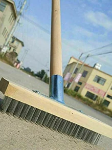 長柄不銹鋼絲刷工業除鏽短毛地刷工廠庭院道路青苔硬毛清潔刷