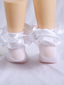 1 Pair Baby Girls' Lace Frilled Stereo Princess Dance Socks