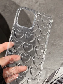 情人节心形图案手机壳防水防震防摔防刮 - 無色 - 查看 3