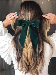 Bow Decor Hair Clip For Daily Use For Girls Hairstyles Casual Cute Valentine's Day Valentines Claw Clips Hair Claws Hair Barrettes, Winter Outfit For Women, Bows, Hair Accerssories, Head Accessories, Hair Accessories For Women