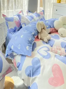 1pc Multi-Color & Pattern Polyester Duvet Cover, Simple Style, Soft & Comfortable Fabric For Naked Sleeping, Moisture-Wicking & Quick-Drying, Durable Wash After Wash Without Pilling Or Fading, Temperature Regulating For All Seasons, Fresh & Soft Breathable, All-Season Use, No Comforter/Filling Included, With Corner Ties - Multicolor - View 4