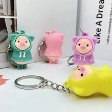 4pcs Pig Design Keychain - Multicolor - View 6
