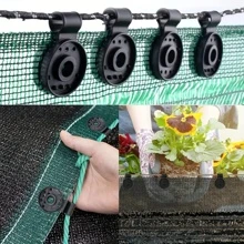 6 chiếc Kẹp nhựa vải che nắng - Hoàn hảo cho lưới che nắng, lưới chống chim, lưới sân vườn & phụ kiện vải che nắng - màu đen - Xem 2