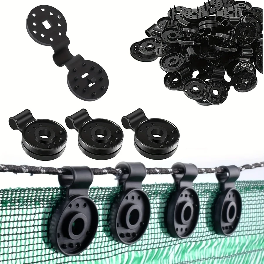 6 chiếc Kẹp nhựa vải che nắng - Hoàn hảo cho lưới che nắng, lưới chống chim, lưới sân vườn & phụ kiện vải che nắng - màu đen - Xem 1