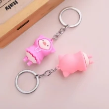 4pcs Pig Design Keychain - Multicolor - View 4