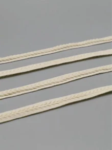 2 Pairs Fashionable Wheat Ear Shaped Shoelaces - Khaki - View 4