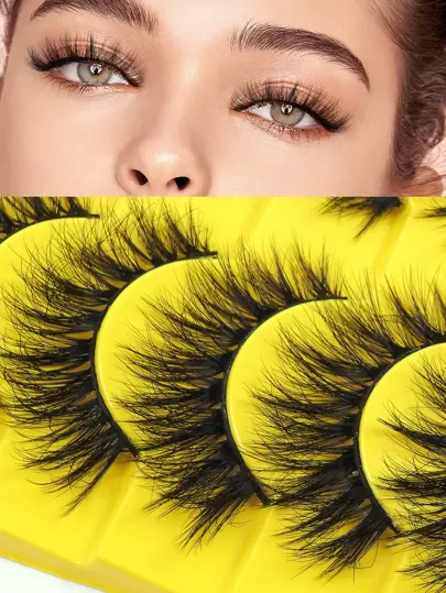  MAGEFY 10 Pairs Of Natural Full False Eyelashes,Fluffy Slim For Everyday Use Manga Eyelashes, Travel Essentials
