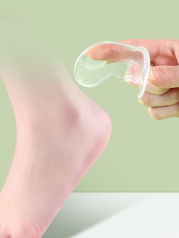 1pair 4d Silicone Heel Protectors To Prevent Friction & Heel Slipping