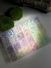 445 piezas Pulsera multicolor DIY con collar haciendo cuentas de cristal - Multicolor - Ver 2