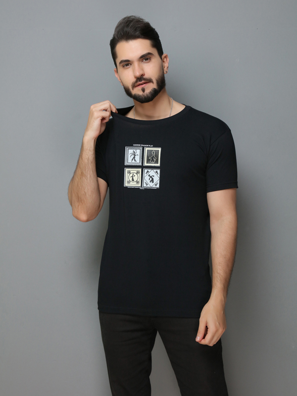 YLF MODA Camisa Camiseta Masculina Peruana Fio 40.1 Com Elastano Importada Básica