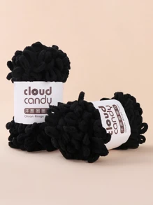 1 pieza 100g negro hilo de tejer - Negro - Ver 1