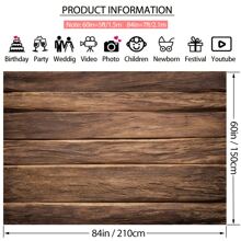 Dienalls 7x5ft Brown Wood Backdrop - Brown - View 2