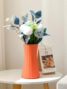 1pc Plain Flower Vase - Orange - View 2