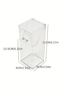 多功能化妝刷架,1入組現代透明化妝刷收納盒化妝盒 - 無色 - 查看 4