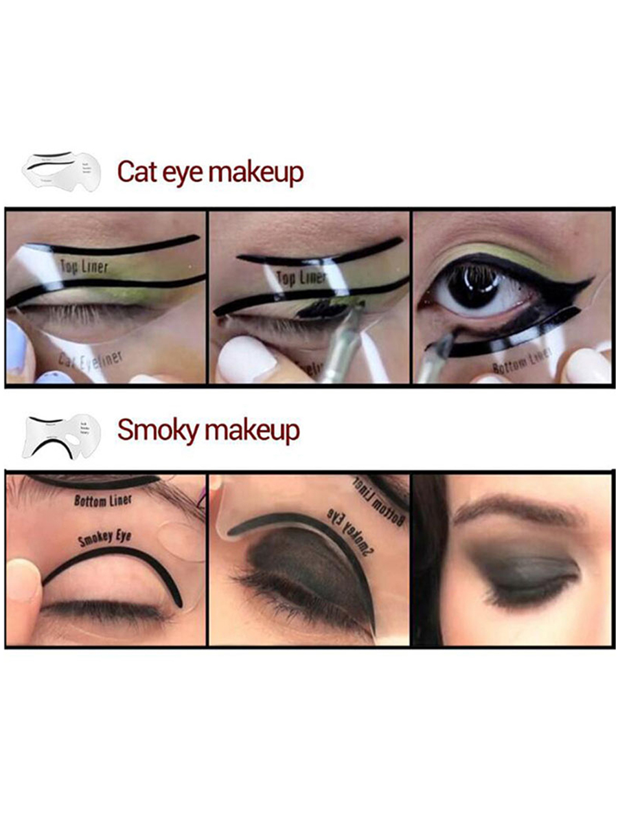 Eyeliner Stencils,10Pcs Reusable Eyeliner Stencil Template For Eye
