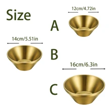 Tazón de helado creativo de acero inoxidable - Dorado - Ver 5