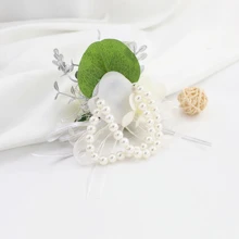 Hoa trang trí cổ tay Corsage - trắng - Xem 4