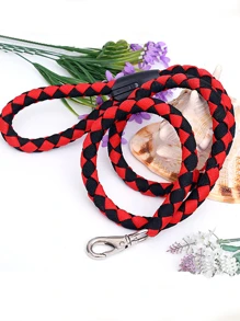 1 bộ dây đai, dây xích và cổ áo có thể điều chỉnh cho thú cưng - xanh quân đội - Xem 5