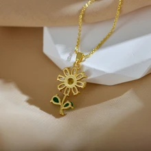 韩版新款满花设计轻盈奢华个性化锁骨链，精致复古钛钢项链，女士款，1条 - 金色 - 查看 2