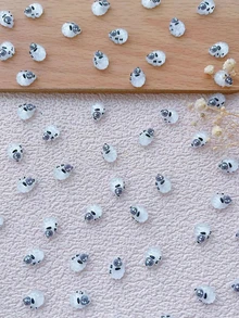 10入組樹脂冰凍小羊造型指甲裝飾珠子，DIY指甲藝術必備材料 - 彩色 - 查看 2