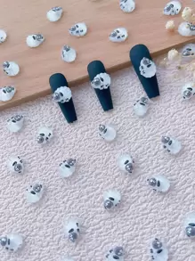 10入組樹脂冰凍小羊造型指甲裝飾珠子，DIY指甲藝術必備材料 - 彩色 - 查看 1