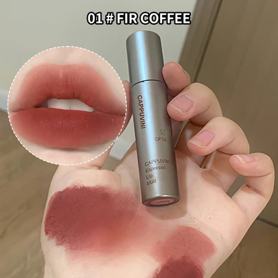 Cappuvini Single Velvet Matte Mist Lip Gloss,Waterproof Non-Stick Cup Lip Glaze Smudge Proof Not Fade Liquid Lipstick