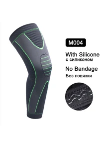 Professional Half Moon Cartilage Injury Running & Basketball Sports Knee Brace For Men, Badminton Extra-long Sleeve Knee Guard For Women, Keep Warm - Green - View 8