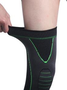 Professional Half Moon Cartilage Injury Running & Basketball Sports Knee Brace For Men, Badminton Extra-long Sleeve Knee Guard For Women, Keep Warm - Green - View 6