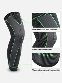Professional Half Moon Cartilage Injury Running & Basketball Sports Knee Brace For Men, Badminton Extra-long Sleeve Knee Guard For Women, Keep Warm - Green - View 7