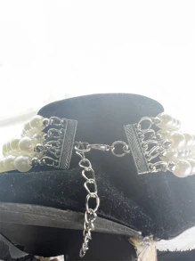 1pc Multi-Layer ABS Faux Pearl Necklace, Suitable For Important Occasions - White - View 5