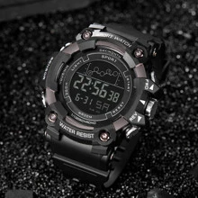 男士防水電子錶 - 黑色 - 查看 4