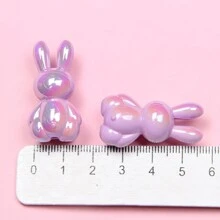 10pcs Cute Luminous Rabbit Shaped Acrylic Beads For DIY Bracelet / Necklace Making, Random Delivery - Multicolor - View 6