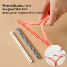 2 Pcs/Set Silicone Double-Sided Pet Hair Remover | Cat And Dog Hair Remover, Cleaning Tool, Shaver, Sweater Cleaner, Fabric Shaver, Scraper Suitable For Clothing And Carpets - Multicolor - View 7