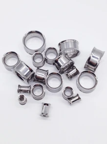 1pc Screw-On Stainless Steel Ear Tunnel Plugs And Gauges Flesh Piercing Expander Plug Earring