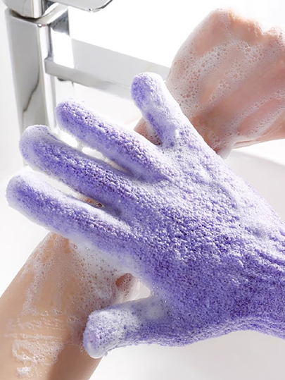 Scrub Rękawiczki , Wielokrotnego użytku Peelingująca rękawica do kąpieli , 1 szt Poliester Przyrząd Do Ciała Usuwający Martwy Naskórek Dla Łazienka , Kąpiel I Ciało Prace , Kabina prysznicowa , Salon Dom Sypialnia Łazienka Dom Dekoracje , Podróż rzeczy , Ślub , Impreza , Urodziny , Prezenty Dla mężczyzn Mama Tata Przyjaciele , Nowe lata , Akcesorie , Śmieszne Prezent