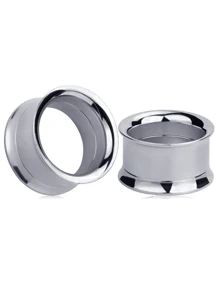 1pc Screw-On Stainless Steel Ear Tunnel Plugs And Gauges Flesh Piercing Expander Plug Earring