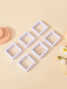 6入組透明首飾收納盒 - 白色 - 查看 4