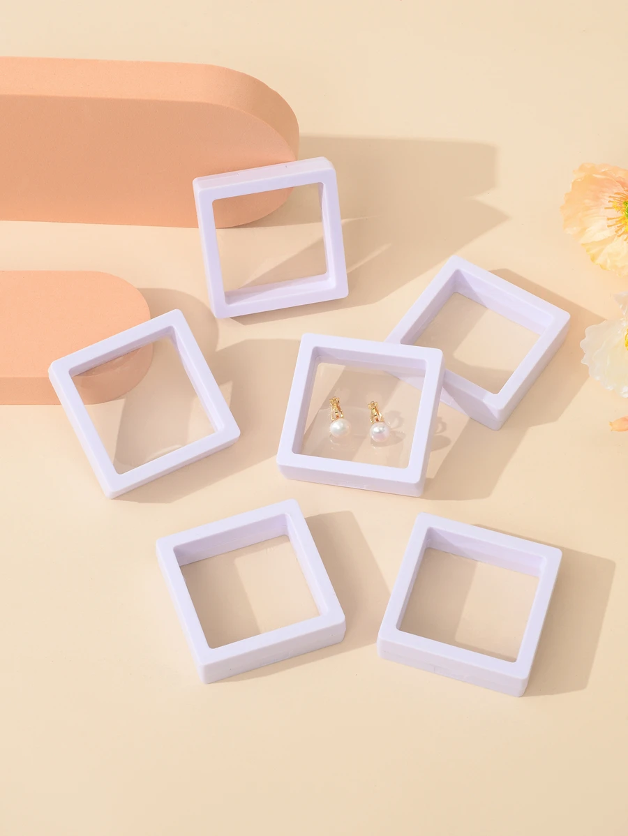6入組透明首飾收納盒 - 白色 - 查看 1